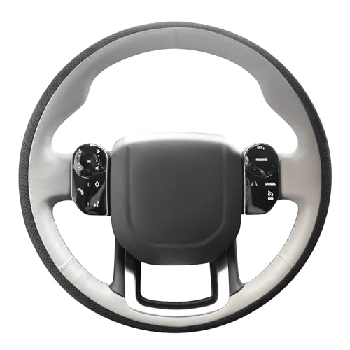 MEWANT DIY Stitched Steering Wheel Cover Wrap for Land Rover Range Rover Sport 2018-2021 Steering Wheel Accessories for Land Rover Range Rover Sport