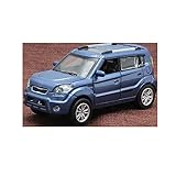 Scale Model Car Diecast for Kia Soul Scale Model Car, Kids Metal Brand Toys Collection Gift with Openable Door/Pull Back Function/Music/Light (Color : Blue)
