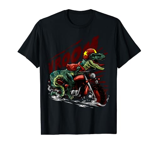 Tyrannosaurus Rex on A Motorcycle , T-Rex Dinosaur Cruiser T-Shirt