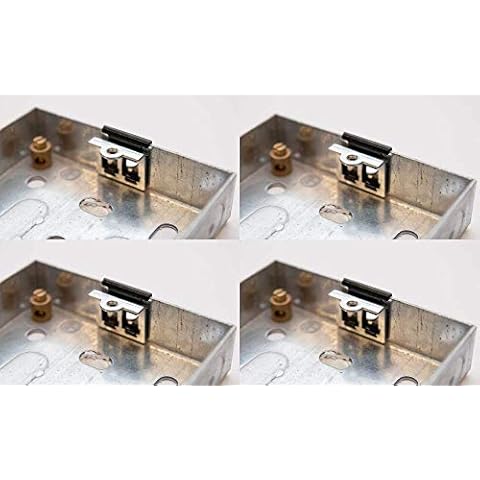 x4 Back Box Repair Clips Replace Damaged Threads or Lugs on Installed Electrical Metal Back Pattress Boxes Cover