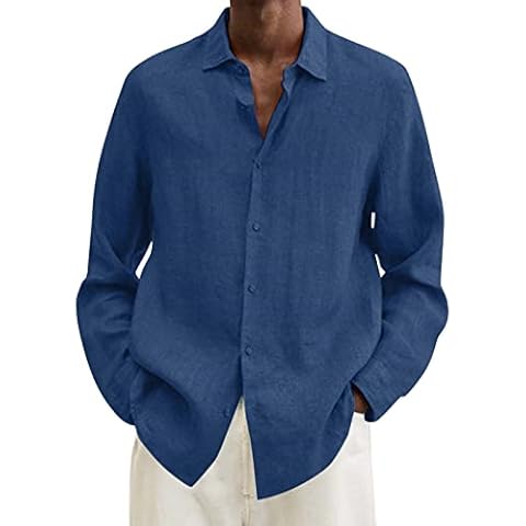 riou Camisa Henley de Lino y Algodón para Hombre Cover