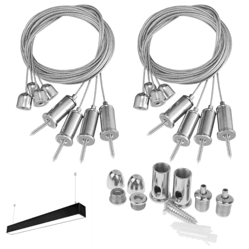 8 Stücke 1m×1.5mm Verstellbare Seilaufhängung Einbauset,...