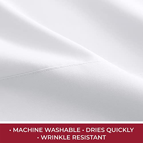 Image of Mellanni RV Short Queen Sheets - 4 PC Iconic Collection Bedding | Hotel Luxury, Extra Soft, Cooling Bed Sheets - Deep Pocket up to 10 inch (RV /Short Queen, White)