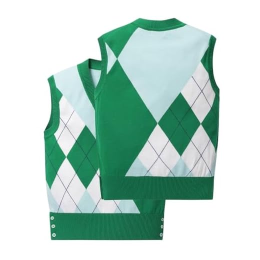 Women's Knitted Vest Women's Knitted Vest Golf Sports Top V-Neck Ladies Sleeveless Jumper, Green, L