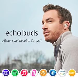 Echo Buds (2. Gen) | Kabellose Ohrhörer mit Alexa, Bluetooth In-Ear Kopfhörer mit aktiver Geräuschunterdrückung, integriertes mikrofon, IPX4 wasserfest | Weiß