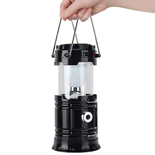 Xatan Linterna de camping LED con carga solar y linterna alimentada por USB para exteriores, kit de supervivencia para huracan, luz de emergencia, tormenta, fallos y linternas portátiles para