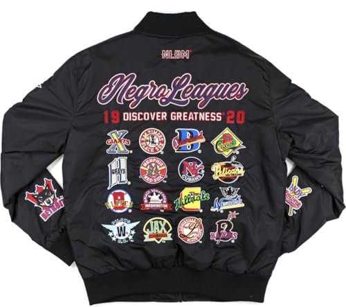 Big Boy Negro Leagues Commemorative S10 Mens Bomber Jacket [Black] - ID#68561-15-207-0-02