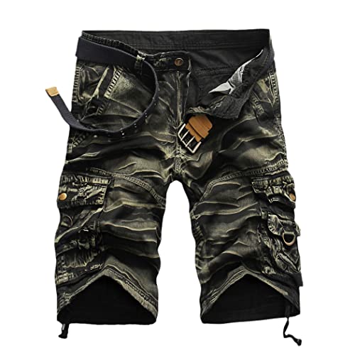 Salopette short homme pour éviter la chaleur et le manque de poches avec ce cargo camouflage 44