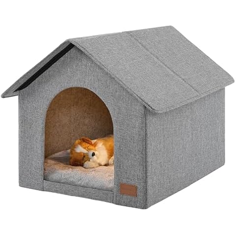 NUROMY Dog House Indoor,Inside Dog House with Washable Plush Cushion,Pet Dog House Bed for Medium Dog,Indoor Cat House & Condos for Large Cats and Dog Weight Within 22 Pounds,Medium Size Cover