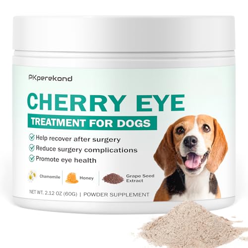 Cherry Eye Treatment for Dogs, Dog Eye Supplements for Recovery After Surgery, Reduces Redness and Swelling, Enhances Immunity, Improve Eye Health with Chamomile, Honey Powder, Grape Seed Extract