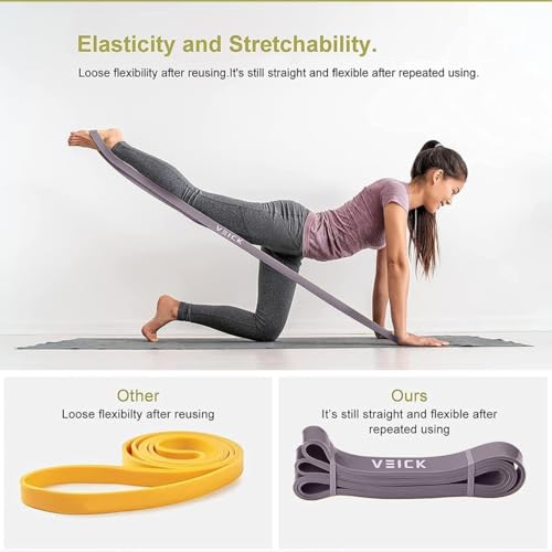 Image of VEICK Pull Up Resistance Bands Set, Heavy Stretch Workout Bands, Fitness Assistance Bands for Men Women, Portable Exercise Equipment for Home Gym Office Travel