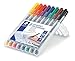 STAEDTLER Lumograph Non-Permanent Wet Erase Marker Pens, Medium Tip Refillable Colored Markers, 8 Pack, 315 WP8