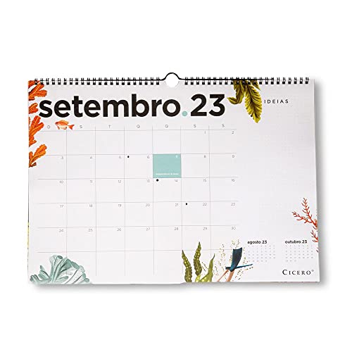 Cicero Calendario de Parede 2023 Oceano, Modelo: 0418, Cor: Colorido