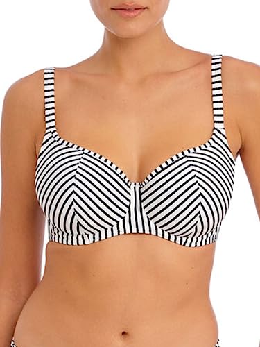 Haut de maillot rayé à armatures Jewel cove Freya Swim bonnet profond pour piscine