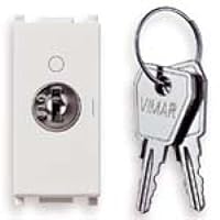 VIMAR SERIE Wandhalter – Schalter 2-polig 16 AX + SCHLÜSSEL 000 Off Weiß