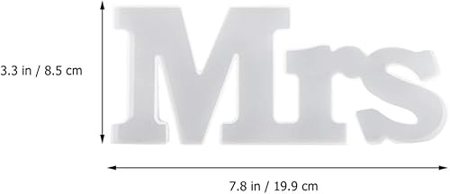 Miniatura 6 de HEALLILY Mr Mrs - Molde de resina de silicona para letrero de palabras de resina epoxi para proyectos de resina de bricolaje, decoración de mesa de