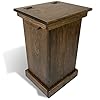 Peaceful Classics Wood Garbage Bin Cabinet - Wooden Trash Can w/Hidden Design, Stylish Kitchen Garbage Can, Amish Made Cabinet Hidden Trash Can, Handmade Waste Bin Cabinet Storage (Special Walnut)