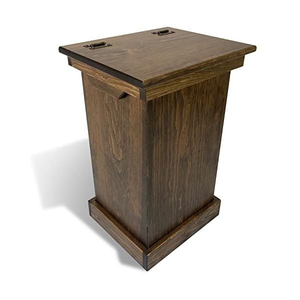 Peaceful Classics Wood Garbage Bin Cabinet - Wooden Trash Can w/Hidden Design, Stylish Kitchen Garbage Can, Amish Made Cabinet Hidden Trash Can, Handmade Waste Bin Cabinet Storage (Special Walnut) Peaceful Classics Wood Garbage Bin Cabinet - Wooden Trash Can w/Hidden Design, Stylish Kitchen Garbage Can, Amish Made Cabinet Hidden Trash Can, Handmade Waste Bin Cabinet Storage (Special Walnut)