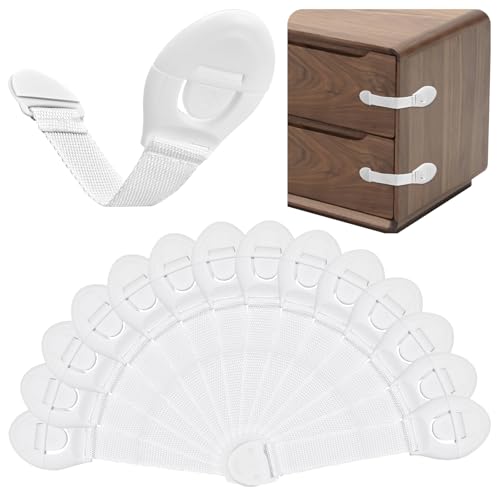 Wantli 14 Pezzi Blocca Cassetti Per Bambini, Bambini Chiusure Sicurezza Con Potente Adesivo Nessun Trapano Necessarioc, Blocca Cassetti Per Bambini, Per Armadietto, Cassetto, Armadio, Frigorifero