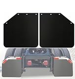 MIAOKUI 24" x 24" Angled Mud Flaps for Semi Trucks 1/5" Thick Mudflaps Semi Truck for Bar Type Mud Flaps Hangers Set of 2