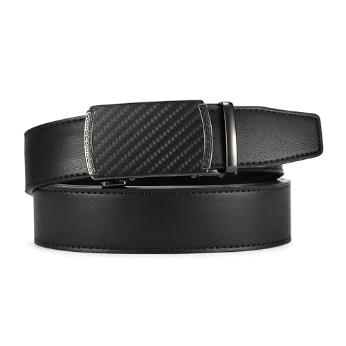 Image of CHAOREN Mens Belt Leather Ratchet Belt - Customizable Fit, Effortless Style (35mm)