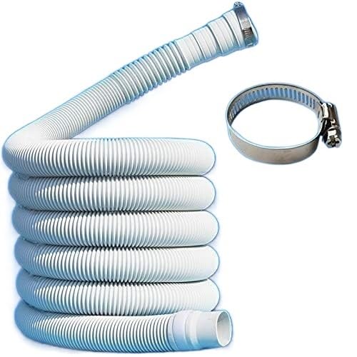 tubo di scarico del lavastoviglie, allungamento de Tubo di scarico flessibile for aria condizionata Tubo di prolunga for ingresso acqua universale Rubinetto for lavatrice Bagno for (Colore: Bianco, Lu