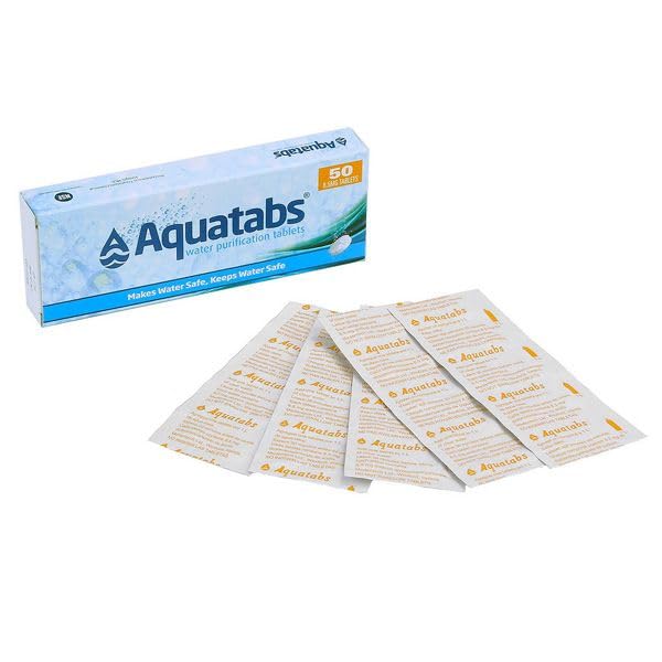 Compresse Potabilizzanti Aquatabs per purificare l'acqua (50tbs) x 3 Confezioni