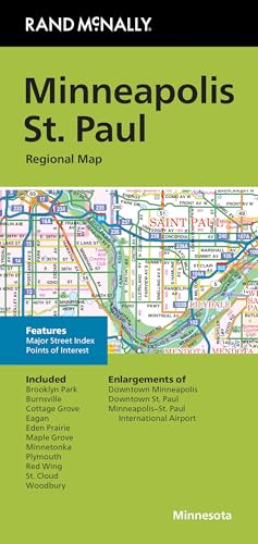 Rand McNally Folded Map: Minneapolis St. Paul Regional Map