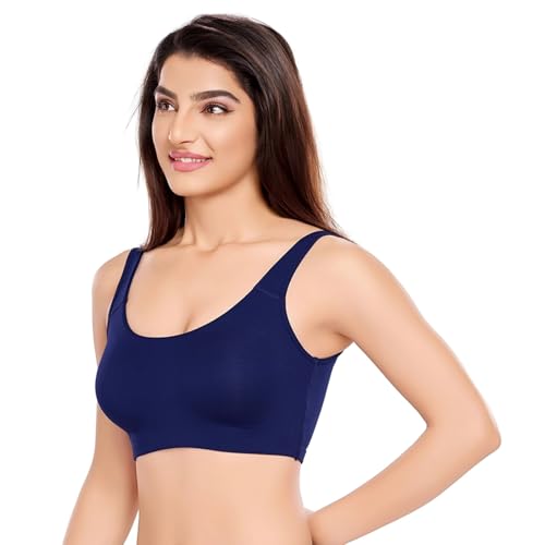 Image of juliet Non Padded Full Coverage Sports Bra for Women | Slip on Bra | Low Impact High Coverage Wireless Support Sports Bra JS 90