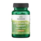 Swanson Lactobacillus Gasseri Probiotic for Adults Seeking Digestive and Metabolic Support with 3 Billion CFU - Acid-Resistant, No Refrigeration (60 Vegan Capsules)