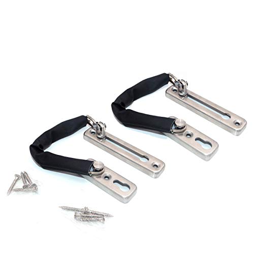 NUZAMAS 2 de serrure de chaîne en acier inoxydable, sécurité de serrure de porte secondaire, limiteur de porte avant, restricteur de porte extérieure, acier inoxydable solide renforcé