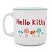 Silver Buffalo Sanrio Hello Kitty Watering Mushrooms Ceramic Camper Mug | Large Coffee Cup For Tea, Espresso, Cocoa | Holds 20 Ounces