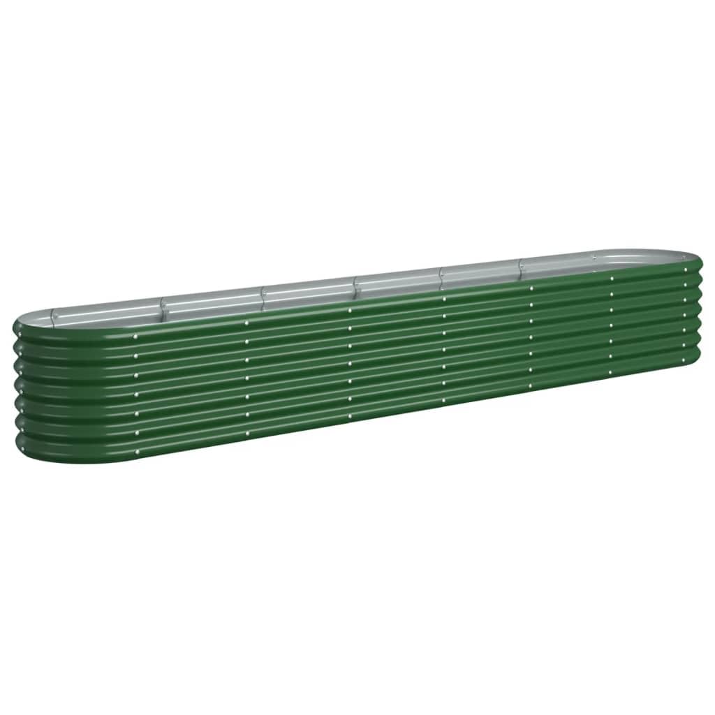 vidaXL Garden Raised Bed - Steel - 260x40x36 cm - Green