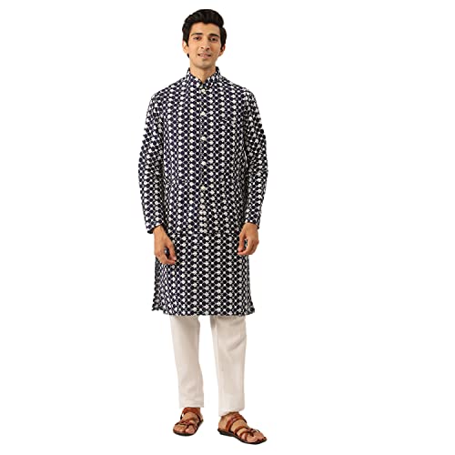 Image of SOJANYA (Since 1958 Men's Silk Blend Light Green Kurta & Nehrujacket with White Pyjama Combo