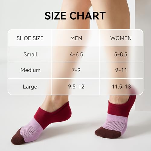 CS CELERSPORT 4/8 Pairs No Show Socks Womens and Mens Athletic Cushioned Ankle Low Cut Invisible Non Slip Socks2