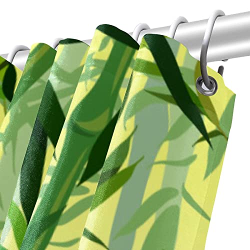 Rideau de douche forêt de bambou contre les fuites d'eau : imperméable 183x183 - 6