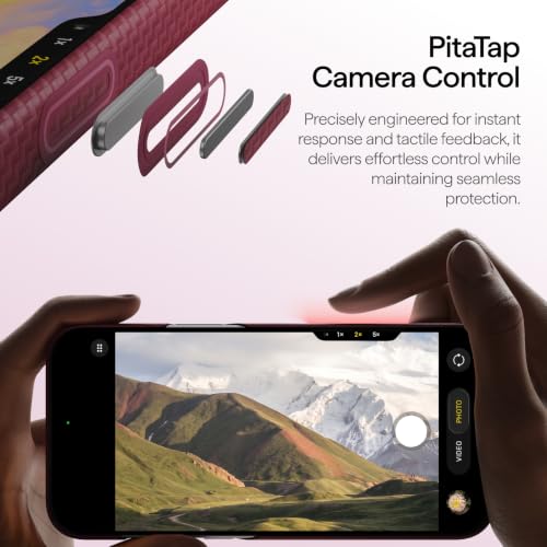 Image of pitaka for iPhone Pro Case 6.3 inch with Caseless Feeling, Burgundy (Argyle)