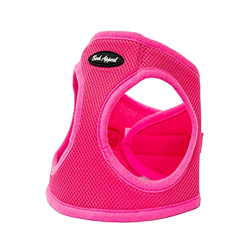 Bark Appeal Step-In Dog Harness, Mesh Step In Dog Vest Harness For Small & Medium Dogs, Non-Choking With Adjustable Heavy-Duty Buckle For Safe, Secure Fit – (Large, Pink) #TOP12