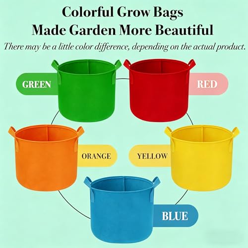 Bolsas de cultivo de plantas en tela colorida para llenar de vida su terraza y huerto urbano 6