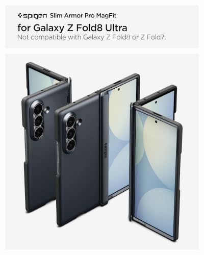 Image of Spigen Slim Armor Pro MagFit Case for Samsung Z Fold 8 Ultra, Metal Slate