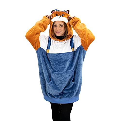 Plushible Wearable Blanket - Blanket Hoodies For Adult Women, Men, Teens, And Kids - Oversized, Cozy, Snuggly & Comfy Hooded Sweatshirt With Giant Pocket & Sleeves Fox - Adult #TOP6