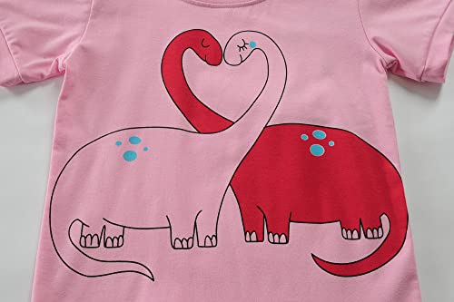 Little Girls Summer Pajamas Unicorn Short Sleeve Pjs Sleepwear for Toddler Kids 100% Cotton 2 Piece Clothes Jammies Set2