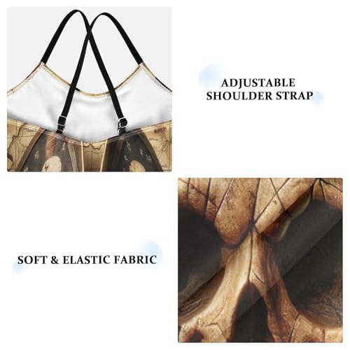 Pirate Skull Treasure Map Toddlers Bathing Suits Girls, Girls Athletic Swimsuit, Beach Swim Suits Kids3