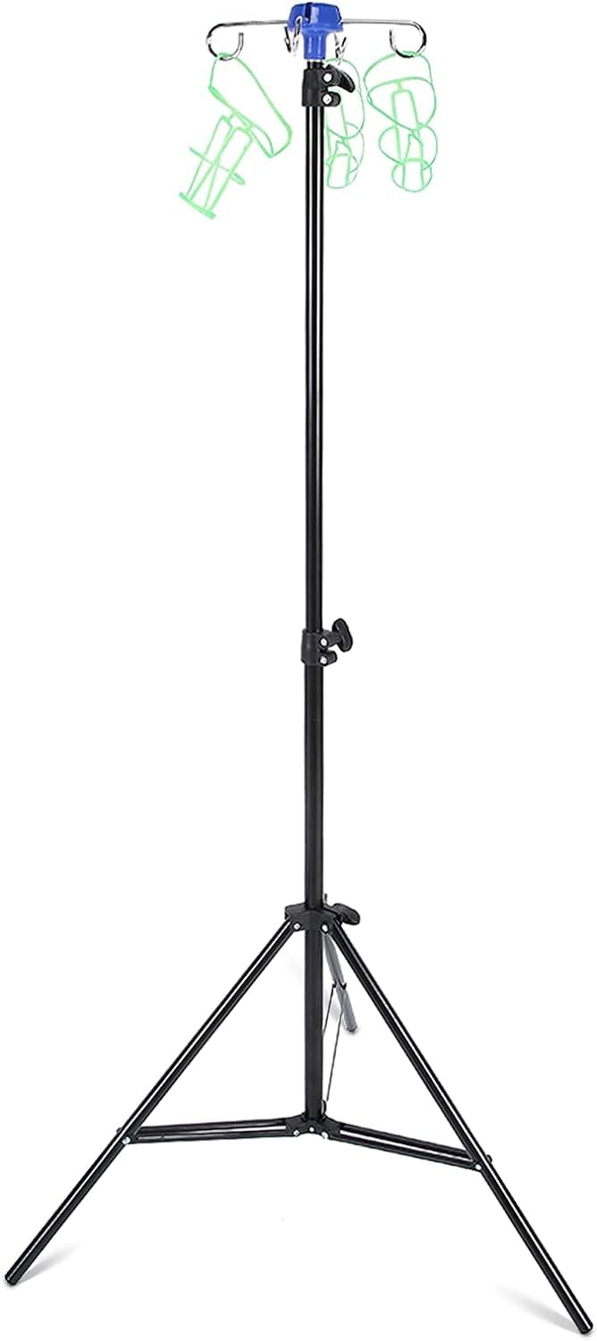 Radiraga IV Drip Bag Stand, Portable IV Pole Drip Bag Stand Intravenous Foldable Pole Stand, Foldable IV Pole, 4 Hooks IV Poles Stand IV Fluid Bag Stand for Clinic Home Care (B0D1GM7Z38) Amazon Price History, Amazon Price Tracker