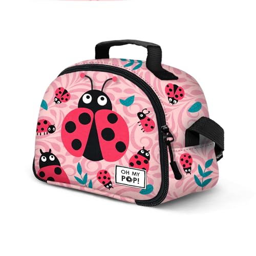 Oh My Pop! Ladybug-merendero térmico Lunch Bag, rosa, ROSA, Merendero térmico Lunch Bag Ladybug