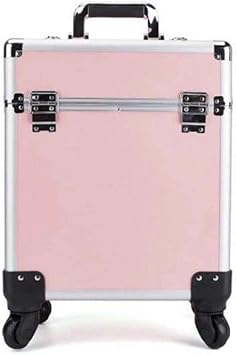 YQFN maletin Maquillaje Profesional Viaje Maleta Neceser Maquillaje  maletaTirante de aleación de Aluminio Multicapa-Rueda de Cuatro Ruedas de  Tejido Liso Rosa : Amazon.es: Equipaje