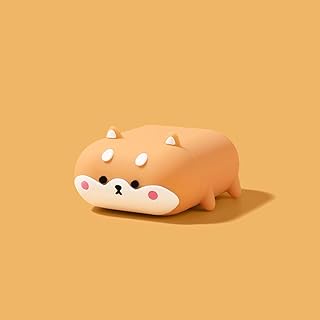 Kompatybilny z etui Airpods, silikon 3D urocze zwierzę Shiba Inu zabawna postać z kreskówki Airpod osłona, Kawaii zabawna moda fajny design skóra, odporne na wstrząsy etui (Shiba Inu A, AirPods 1,2)