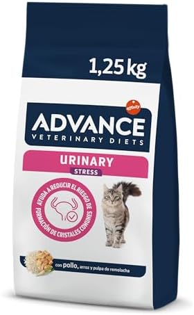 Advance Veterinary Diets Urinary Stress, Pienso para Gatos para la Protección de las vías urinarias, 1,25kg