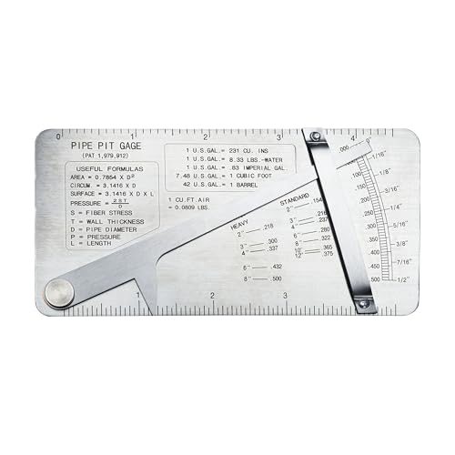 HFS(R) Pipe Pit Welding Gauge Gage Test Ulnar Welder Inspection 0 to 1/2" in 1/64" & .020 Increments