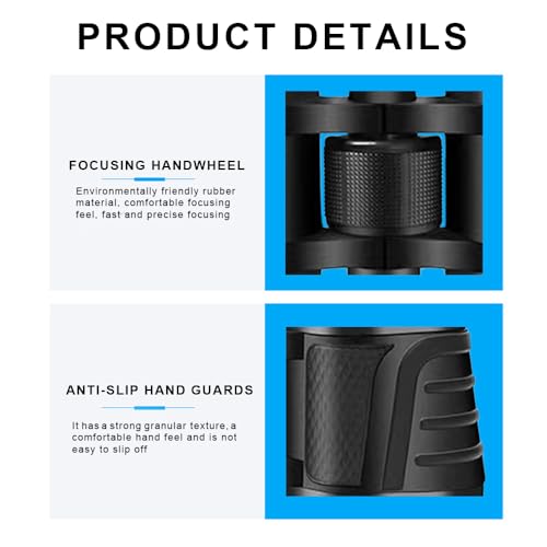 80x80 HD Binoculars for Adults, Waterproof & Fogproof with BAK-4 Prism & Fully Multi-Coated Lens, High Power Binoculars for Bird Watching, Hunting, Travel (Black) by ONOLA - Image 4